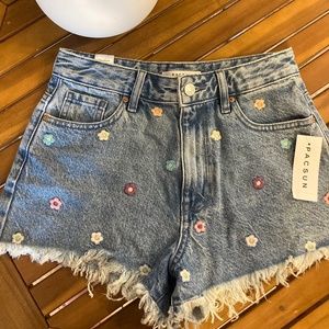 PacSun Denim Flower Shorts